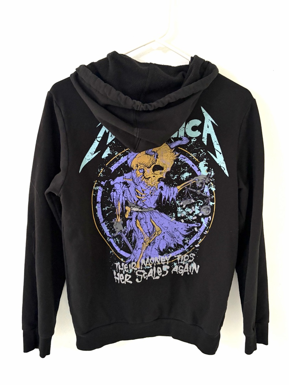 Metallica Doris “Their Money Tips Her Scales Again" Hoodie, Size: Small - Picture 2 of 4